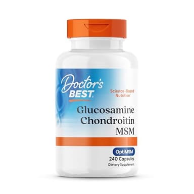 Doctor's Best, Glucosamin-Chondroitin MSM, mit OptiMSM, 240 Kapseln, Laborgeprüft, Sojafrei, Glutenfrei, Ohne Gentechnik