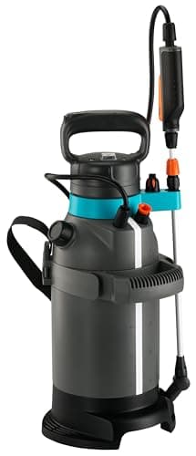 Gardena Drucksprüher 5 l EasyPump: Akku-Drucksprühgerät mit integrierter Trittfläche, Teleskop-Lanze inkl. Verriegelungsfunktion, Schultergurt und Düsenschutz (11136-20)