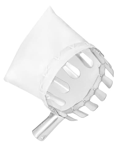 QWORK® Metall Obstpflücker Apfelpflücker kirschpflücker mit Baumwollbeutel - Ø14cm