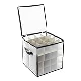 Weihnachtskugel Organizer - 64 Fächer- Weihnachtsschmuck Aufbewahrung Sortier Box - Aufbewahrungsbox für Christbaumkugeln Weihnachtsschmuck Sortierbox Weichnachts Schmuck Kiste Christbaum