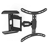 Hama TV Wandhalterung schwenkbar, neigbar, ausziehbar (TV Wandhalterung 32-65 Zoll, VESA 100x100 bis VESA 400x400, bis 35kg, mit Fischer-Dübeln) schwarz