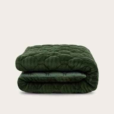 HappyBed - Bettdecke für das ganze Jahr 140x200 cm - Waschbare Bettdecke ohne Bezug - Bedruckte Bettwäsche - Dark Green