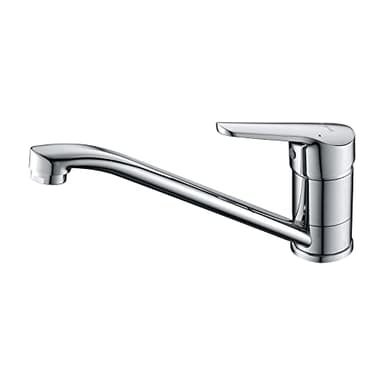Ibergrif Wasserhahn Küche, Küchenarmatur mit Einhebelmischer, Keramikkartusche und 360° Drehbarer Spültischarmatur, Schnellmontage mit 40cm Kalt-/Warmwasserschlauch, Chrom Edelstahl,M14450