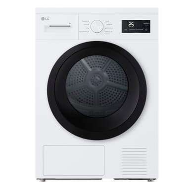 LG RT80B2 Kondenstrockner, 8 kg, Dual Inverter Wärmepumpe, Sensor Dry, LED-Touchdisplay, Startzeitvorwahl, Trommellicht, Edelstahl, 8 Programme, Weiß [Energieklasse D]