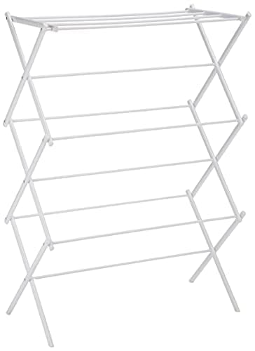 Amazon Basics Klappbarer Wäscheständer, 14.5" D x 29.5" W x 41.8" H, Weiß