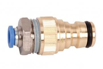 Axis Line | Gardena Anschluss auf 8mm Schlauch | für Teleskopstange Schlauch| Adapter mit Gewindeverschraubung | Photovoltaikreinigung | Fensterreinigung | Wintergartenreinigung