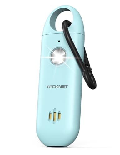 TECKNET Persönlicher Alarm für Frauen, Taschenalarm mit 130dB Sirene und LED Signalleuchte, USB Type-C Wiederaufladbar Self Defense, Persönlicher Alarm, Kinder, ältere Menschen, Nachtschicht