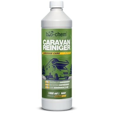 bio-chem Caravan- und Wohnmobil-Reiniger - Extra Starkes Konzentrat - 1000 ml - Reiniger für Wohnmobile, Wohnwagen, Vorzelte, Regenstreifenentferner - Made in DE