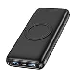 Wireless Powerbank 27000mAh Externer Akku: FEELLE 22,5W Schnellladen PD QC 3.0 mit LED Anzeige & 4 Ausgängen Kabellose Tragbares Ladegerät für Smartphones Tablets mehr (Schwarz)