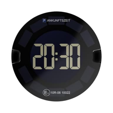 OOONO P-DISC 3 [New] - Elektronische Parkscheibe Solar mit Zulassung fürs Auto - Automatische Digitale Parkscheibe Elektrisch - Solarbetriebene Parkuhr mit bis zu 5 Jahre längerer Batterielaufzeit
