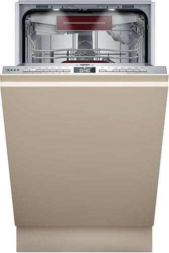 NEFF S857YMX12E, N 70, Smarter Geschirrspüler Vollintegriert 45 cm, Besteckschublade, sehr leise, Zeolith-Trocknung, Flex II Korbsystem, Favoriten Programm, starke Reinigungsleistung, Time Light