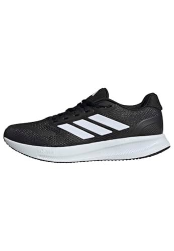 adidas Herren Runfalcon 5 Wide Running Shoes, Core Black/Cloud White/Core Black, 46 EU