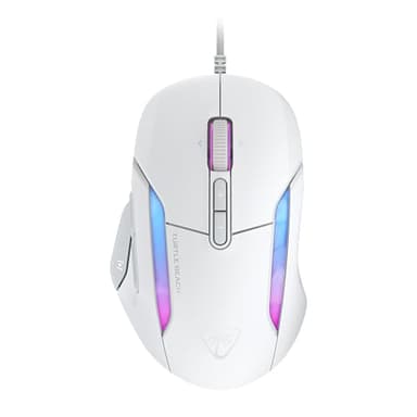Turtle Beach Kone II – Ergonomische RGB-Gaming-Maus, 26K DPI Optischer Sensor, optische Schalter mit 100 Mio. klick-Lebensdauer, 23 programmierbare Funktionen, 4D-Scroll-Rad, Weiß