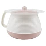 LNQ LUNIQI Kunststoff Bettpfanne mit Deckel Tragbar Nachttopf Große Erwachsene Urineimer Pinkeltopf für Männer Und Frauen Rosa