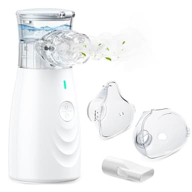 Inhalationsgerät 【Partikelgröße 1-5µm】JOSSIS Ultra Leise Inhaliergeräte für Erwachsene und Kinder, Einstellbarer Sprühnebel, USB C Aufladbarer Inhalator