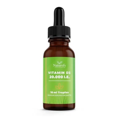 Vitamin D 20000 IE Tropfen - Vitamin D3 20.000 - vitamin d hochdosiert - 360 vegetarische Vit D Tropfen - Vitamin D3 aus Cholecalciferol