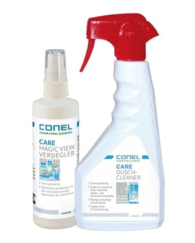 CONEL CARE Duschcleaner (500 ml) + Magic-View Versiegler (250 ml) – Reinigung & Versiegelung für Duschkabinen, Glas & Keramik