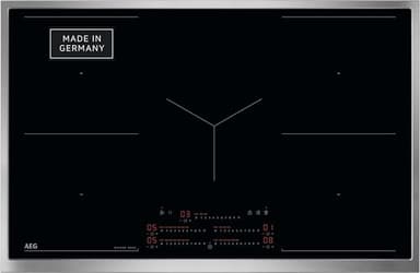 AEG Induktionskochfeld autark 80cm – Made in Germany – 5 Flex-Zonen mit 2x Bridge (Kombination 2er Zonen) – Powerfunktion – SuperFlat Rahmen – DirectSlider – Haubenautomatik kompatibel /TK85IM0FRB