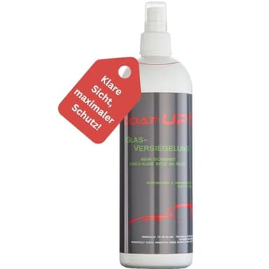 COAT-UP Scheibenversiegelung Auto | Nano Versiegelung | Regenabweiser mit Abperleffekt | Glasversiegelung für mehr Sicherheit durch klare Sicht bei Regen (500 ml)