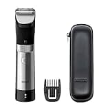 Philips Barttrimmer Series 9000 mit SteelPrecision-Technologie inkl. Bartkammaufsatz und Reiseettui (Modell BT9810/15)