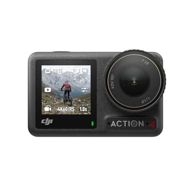 DJI Osmo Action 4 Standard-Combo, 4K/120fps Action Cam mit 1/1,3-Zoll-Sensor, Unterwasserkamera, Atemberaubende Low-Light-Aufnahmen, 10-Bit und D-Log M-Farbleistung, Langlebiger 1.770 mAh Akku