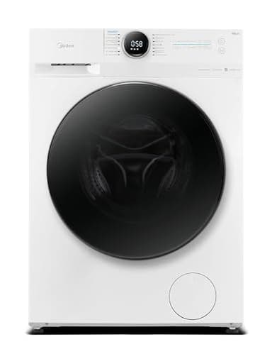 Midea MF200D86WB-14DAS Waschtrokner, 8&6kg Waschen&Trocknen, Inverter Mortor, Auffrischen, 60 Min. Waschen & Trocknen, Steam Care, Turbo, 48 cm tief, APP-Steuerung, AquaStop
