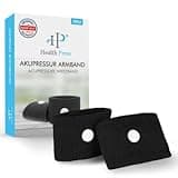 Health Press® Akupressur Armband Set: Zwei Akupressurarmbänder – Perfekt für die Anwendung an beiden Handgelenken – Dank optimierter Passform für jedes Handgelenk – Akupressurarmband (1 Paar, Schwarz)