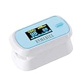 HoMedics Pulsoximeter/Fingeroximeter zum Sauerstoffsättigung messen - Sauerstoff-Messgerät Finger inkl. Pulsfrequenz, Perfusionsindex & Pulsbalken - Praktisches Herzfrequenz Messen für zu Hause