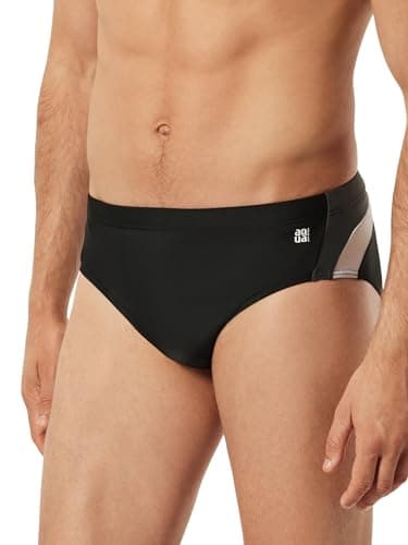 Schiesser Herren Slip Badehose, Schwarz, L EU