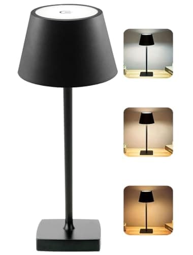 ChenFec LED Tischlampe Kabellos Akku Aufladbar, Tischleuchte Kabellos USB Akku Kabellose Lampe Flaschenlicht, LED Lampe Tischlampe Akku Tischleuchte Outdoor Indoor