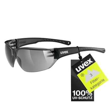 uvex sportstyle 204 - Sportbrille für Damen und Herren - 100% UVA-, B, C Schutz - druckfreier Sitz & perfekter Halt - smoke/smoke - one size