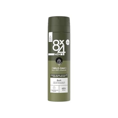 8X4 Men Wild Oak Deospray, Deodorant für Männer mit maskulin-holzigem Duft, Sprühdeo mit zuverlässigem 48h Anti-Transpirant-Schutz (150 ml)