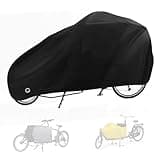 Lastenrad Abdeckung, 420D Plane für Lastenfahrrad 270x100x75cm UV-Schutz, Winddicht, Wetterfest Universal Fahrradgarage für Lastenräder Lastenfahrrad Abdeckplane