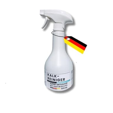FurniSafe Kalkreiniger mit extra Haftwirkung Kalkentferner 500 ml Anti-Kalk Reiniger extra stark für Bad Dusche Küche Entkalker Duschglas Reiniger