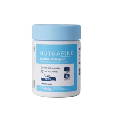 Nutrafine Marine Kollagen Pulver – 100% doppelt hydrolysiert Typ I – Klinisch getestete Fisch-Kollagenpeptide – 70 g (7-Tage-Vorrat)