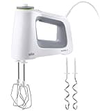 Braun MultiMix 5 HM 5000 Handmixer – Handrührgerät mit stufenloser Geschwindigkeitsregelung, inkl. Schneebesen und Knethaken, 700 Watt, weiß