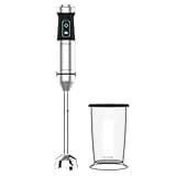 Cecotec Stabmixer Power TitanBlack 1500 XL. 1500 W, CrossBlades Technologie mit 4-Klinge-Blättern mit schwarzer Titan-Beschichtung, extralangem XL-Fuß, Spritzschutz-Klingeneinsatz