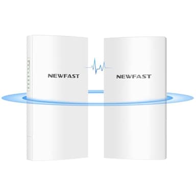 NEWFAST Outdoor WLAN Bridge,300Mbps Outdoor WLAN Access Point Für Bauernhof,CPE mit 11dBi Antenne,5.8G 3KM Getriebe stabil,48V POE Power,IP66 Water Resistant,Supports Bridge/AP/Repeater/Routing Modus