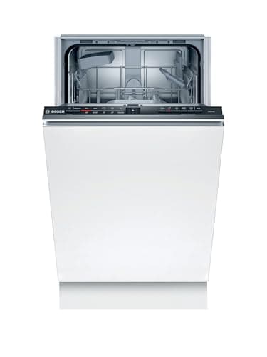 Bosch SPV2IKX10E Serie 2 Smarter Geschirrspüler vollintegriert, 45 cm breit, Besteckkorb, Extra Trocknen auf Knopfdruck, InfoLight roter Lichtpunkt am Boden, AquaStop Schutz gegen Wasserschäden, Weiß