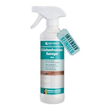 HOTREGA Küchenfronten Reiniger Matt 500 ml | Für matte Küchenfronten und empfindliche Oberflächen | Entfernt Fingerabdrücke & Alltagsschmutz