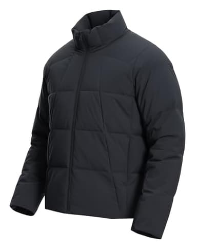 Pioneer Camp Winterjacke Herren Warm Daunenoptik Steppjacke Winddicht Wasserdicht Jacke für Outdoor Winter(Black;M)