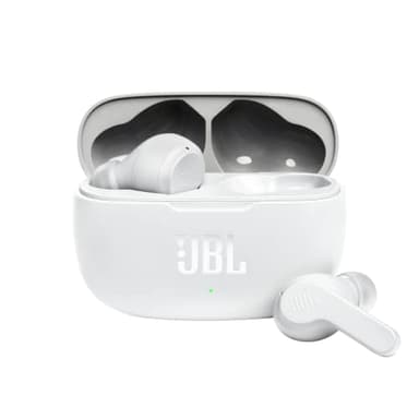JBL Wave 200 TWS True-Wireless In-Ear Bluetooth-Kopfhörer - Weiß – Kabellose Ohrhörer mit integriertem Mikrofon – Musik Streaming bis zu 20 Stunden – Inkl. Ladecase
