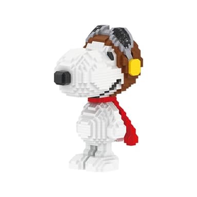 BlueBrixx Pro 107373 – Snoopy als Pilot (Diamond Blocks) aus Klemmbausteinen mit 1415 Bauelementen