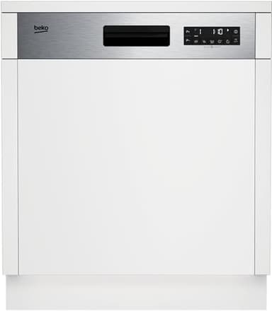 Beko BDSN25530X Geschirrspüler 60 cm, einbau und teilintegriert, für 15 Maßgedecke, 5 Programme, 4 Zusatzfunktionen, 3 Spülebenen, Watersafe+, SteamGloss, SelfDry, weiß