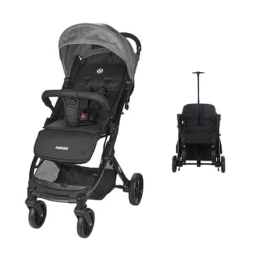 Nania Myla, kompakter Buggy, Kinderwagen 0 bis 4 Jahre (22 kg max), leicht (7,5 kg), Stadtwagen, mit einer Hand in Liegeposition neigbar, großer Aufbewahrungskorb, mit Transporttrolley