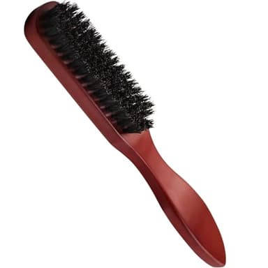 Sularpek Wildschweinborsten Bürste, Haarbürste mit Holzgriff, Bartkamm Männer, Sleek bun Bürste, Toupierbürste für Langes, Dickes, Lockiges, Welliges, Trockenes Oder Geschädigtes Haar und Bartstyling