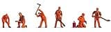 NOCH NOCH H0 Gleisbautrupp, Hobby-Figuren, ideales Zubehör für Modelleisenbahn in Spur N, Kunststoff, Orange, Normal