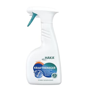 HAKA Kraftreiniger Spray, 500ml, Badreiniger, starke Kalk- und Schmutzlösekraft, für Bad und Dusche, umweltfreundlich, Orangenduft, vegan