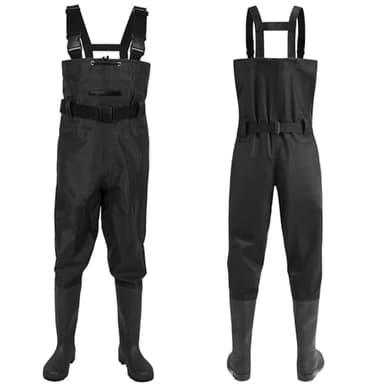 Wathose Herren Damen,Wathose Anglerhose mit Stiefel,Angelhose für Erwachsene mit Stiefel,Atmungsaktive Wasserdicht Watthosen für Sport Angelliebhaber, Angeln, Wassersport, Outdoor Aktivitäten