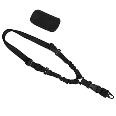 MoKo Langlebig Riemen Sling mit Schulterpolster, Einstellbare Flexible Schnellspanner EIN Punkt Riemen, Universal Gepolsterte Sling Strap Gürtel für Outdoor-Sport Rucksack Kamera, Schwarz